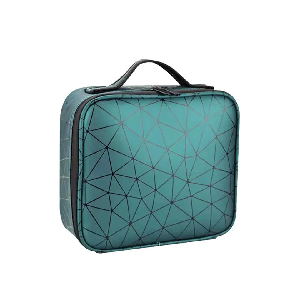 Levoire | Grand Sac De Voyage Pour Cosmetics Robe verte géométrique