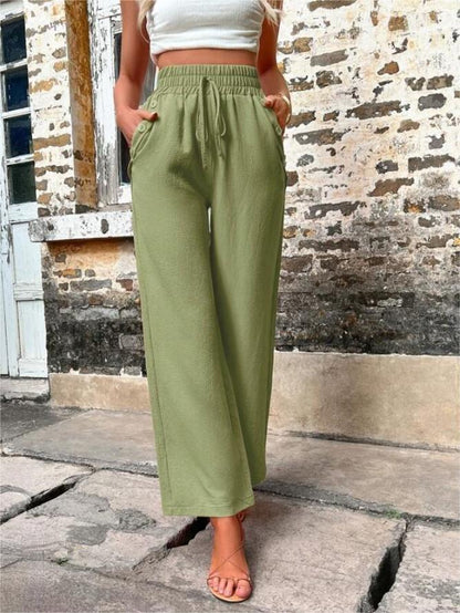 Levoire | Femme Pantalon Taille Haute - L'été Vert