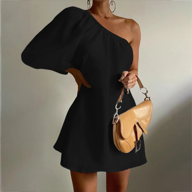 Levoire | Robe Asymétrique Pour L'Utilisation À La Plage Noir