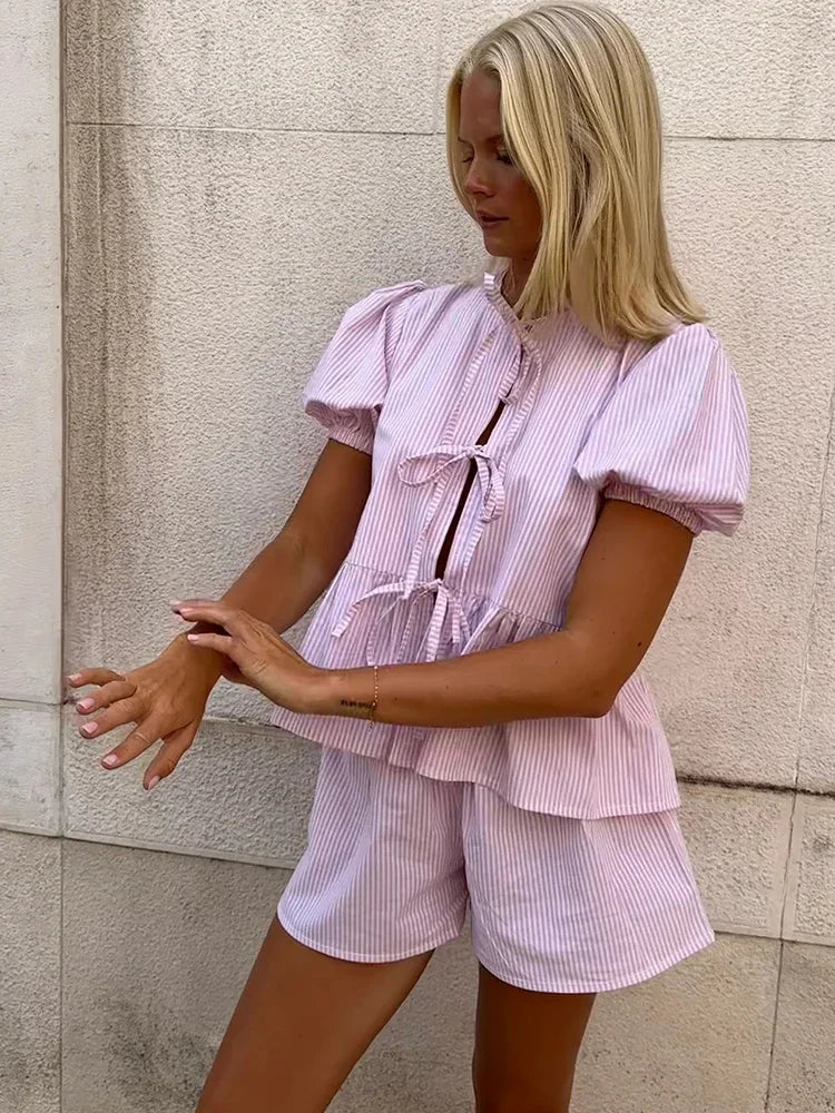 Levoire | Haut Et Shorts Avec Bande Pour L'Été