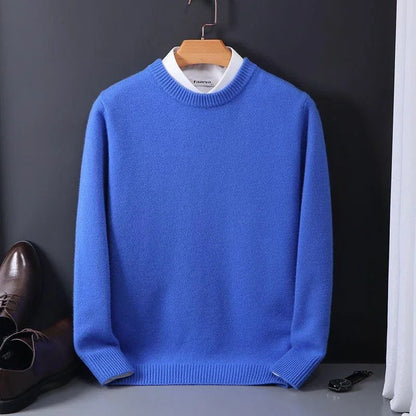 Levoire | Chaud Col Rond Manches Longues Pull Bleu