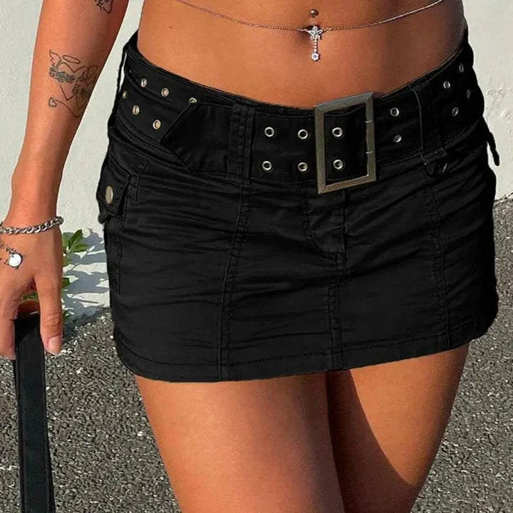 Levoire | Y2K Ceinture Taille Cargo Minirobe Jupe ceinture cargo beige taille basse