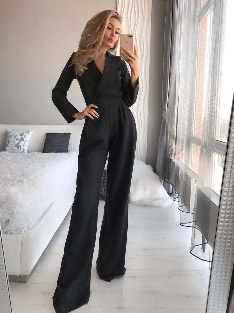 Levoire | Robe Élégante Avec Des Manches Longues Noir