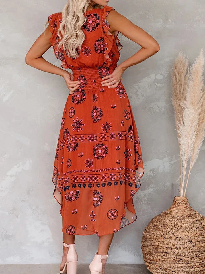 Levoire | Robe Mi-Longue À Volants Pour Femme
