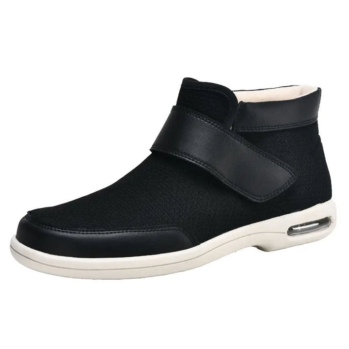 Levoire | Confortable Chaussure Large Pour Les Pieds Enflés Avec Fermeture Velcro Pour Hommes