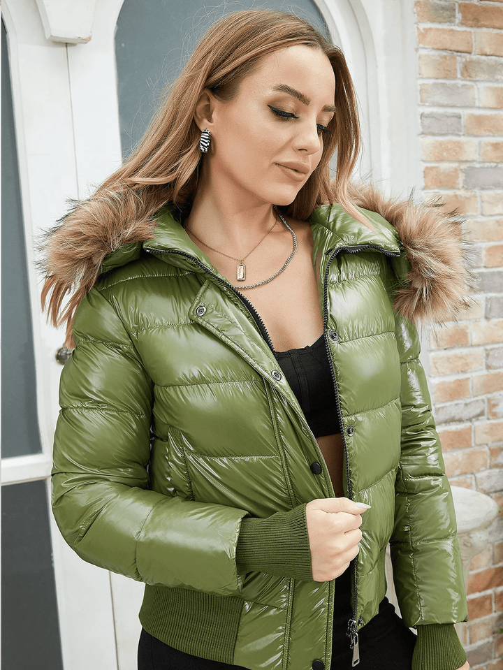 Levoire | Veste À Capuche En Fausse Fourrure À Manches Longues Avec Fermeture Éclair