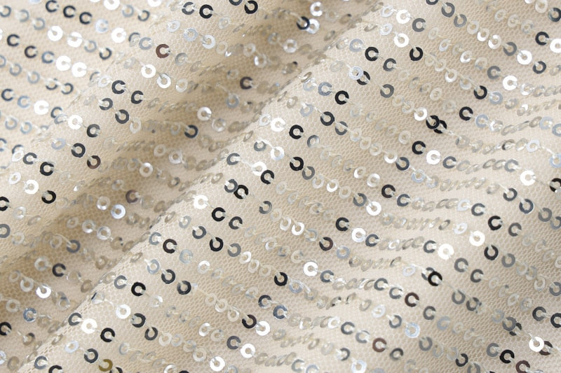 Levoire | Argent Paillettes Haut Sans Bretelles Robe Mini