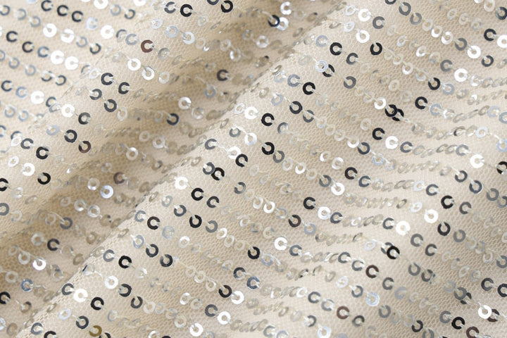 Levoire | Argent Paillettes Haut Sans Bretelles Robe Mini