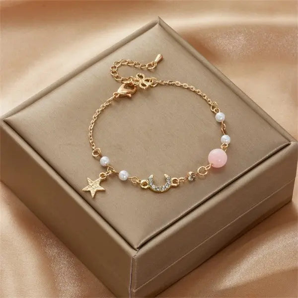 Levoire | Bracelet Élégant En Perles Avec Nœud En Cristal 7