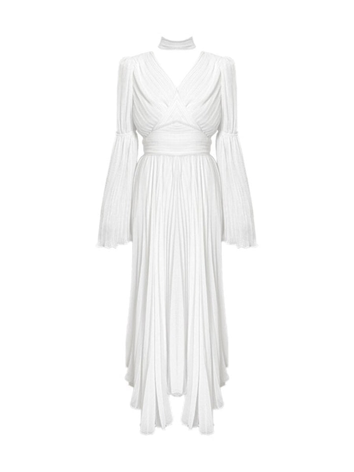Levoire | Robe Maxi Plissée Vintage Sans Manches