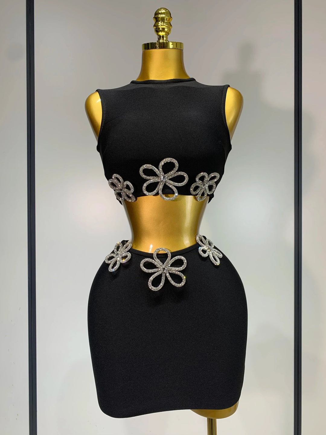 Levoire | Jupe Mini Bandage Noire Suit noir