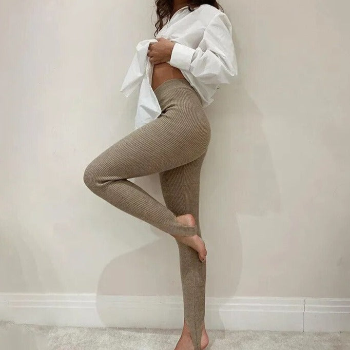 Levoire | Leggings Côtelées À Taille Haute Et Confort