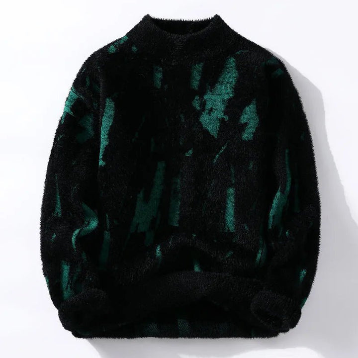 Levoire | Pull à col rond à manches longues plus chaud et ample Noir