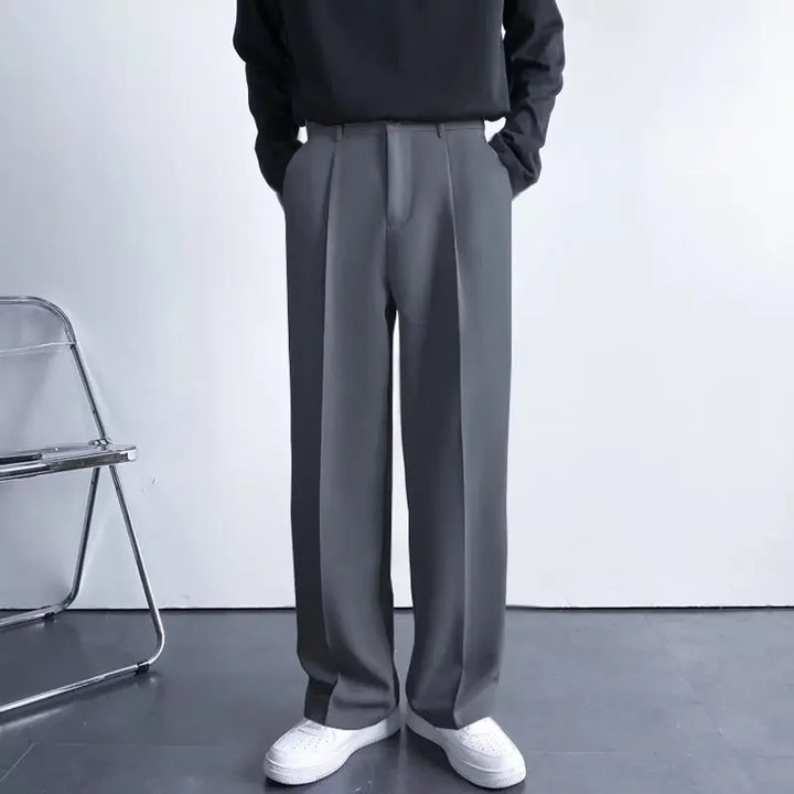 Levoire | Pantalons Droit Tendance Pour Hommes Gris foncé