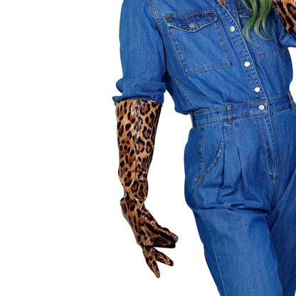 Levoire | Gants Pour Femmes Classiques En Cuir Leopard 50cm large M