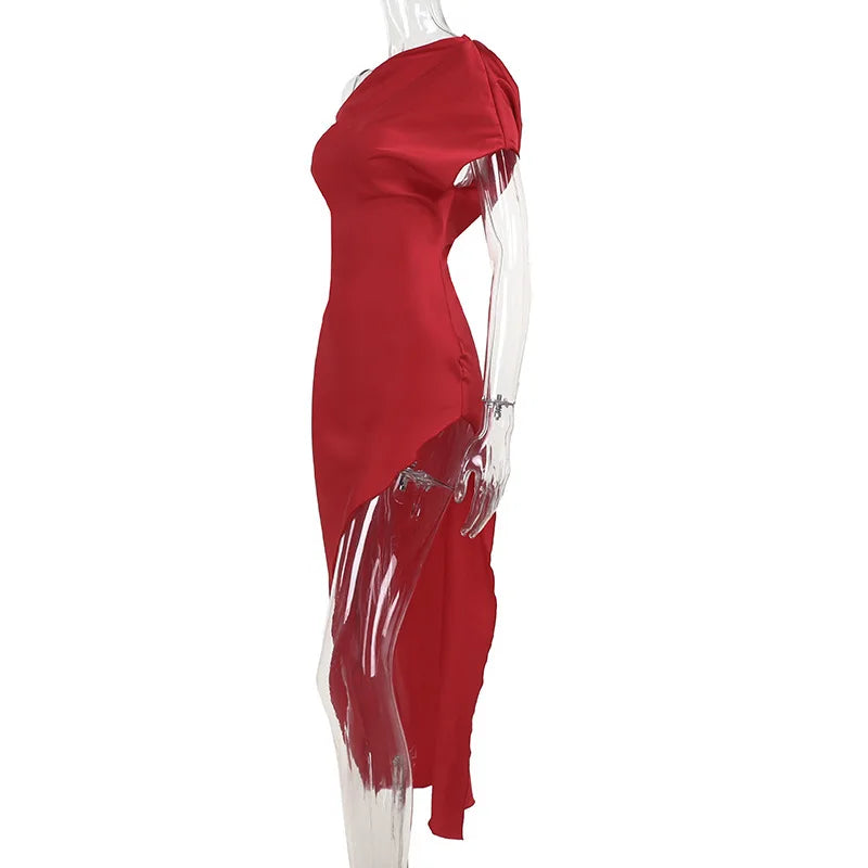 Levoire | Robe Maxi Fendue À Encolure Dégagée, À Dos Décolleté Et À Bretelles Droites