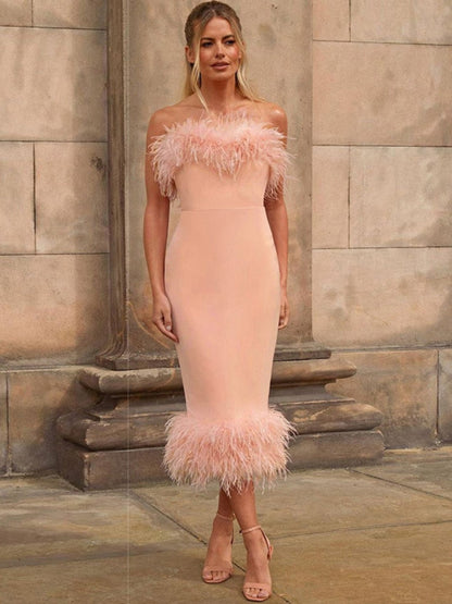 Levoire | Feder Dos Nu Sans Bretelles Mi-Mollet Robes