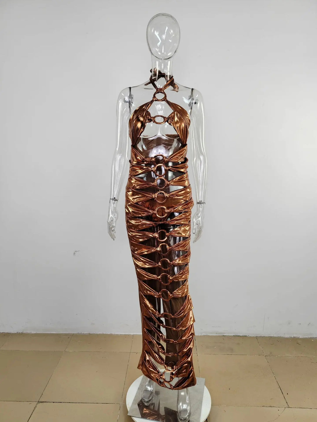 Levoire | Halter Métal Boucle Pouce Dos Longues Robes