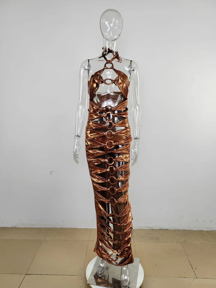 Levoire | Halter Métal Boucle Pouce Dos Longues Robes