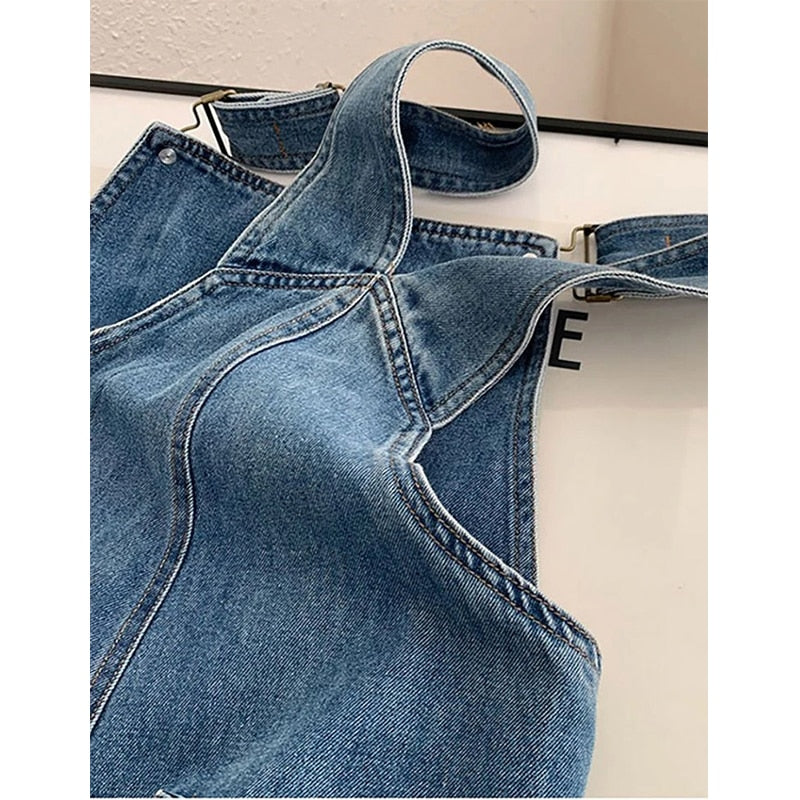 Levoire | Salopette Denim Taille Haute Coupe Droite