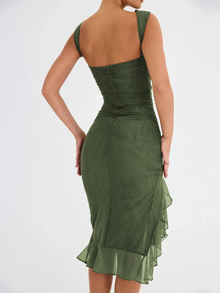 Levoire | Robe Midi Élégante À Volants