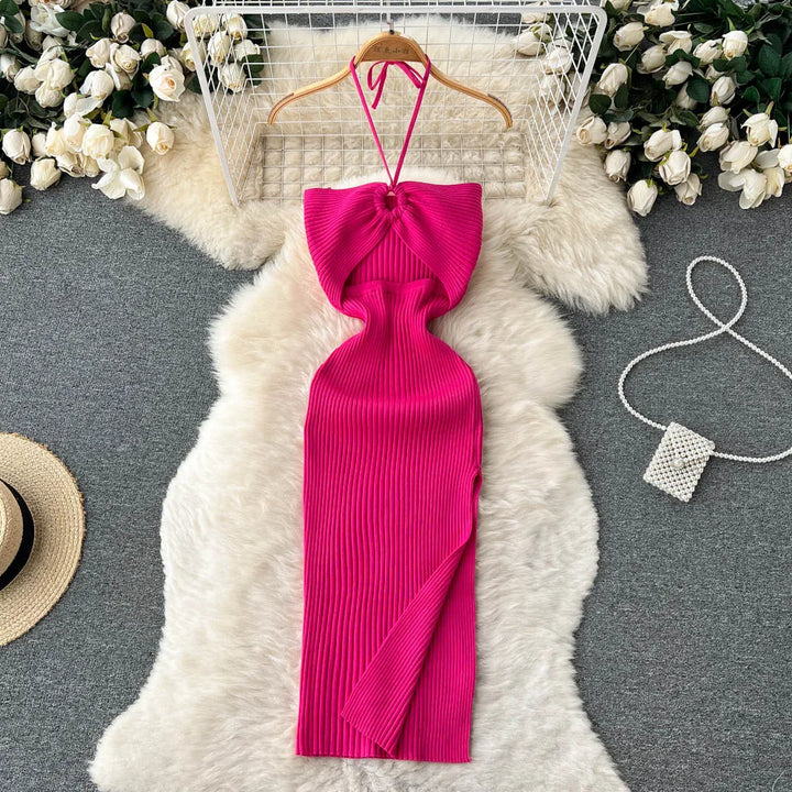 Levoire | Robe Maxi Tricot Tendance Dos Nu Pour Femmes