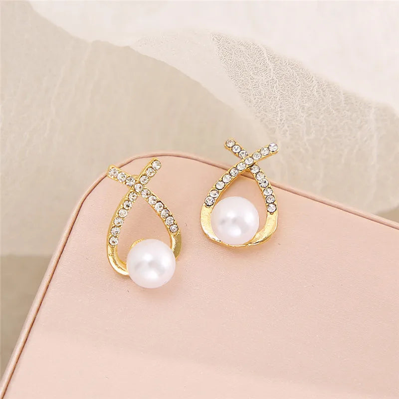 Levoire | Boucles D'Oreilles Avec Fermoir En Perles Couleur Or