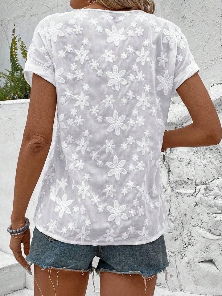 Levoire | Blouse En Dentelle Blanche Pour Femmes