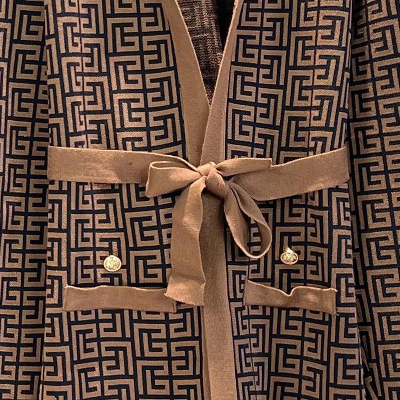 Levoire | Style Européen 3 Pièces V-Entraînement Femmes Tricot -Haut-Pantalons Ensemble