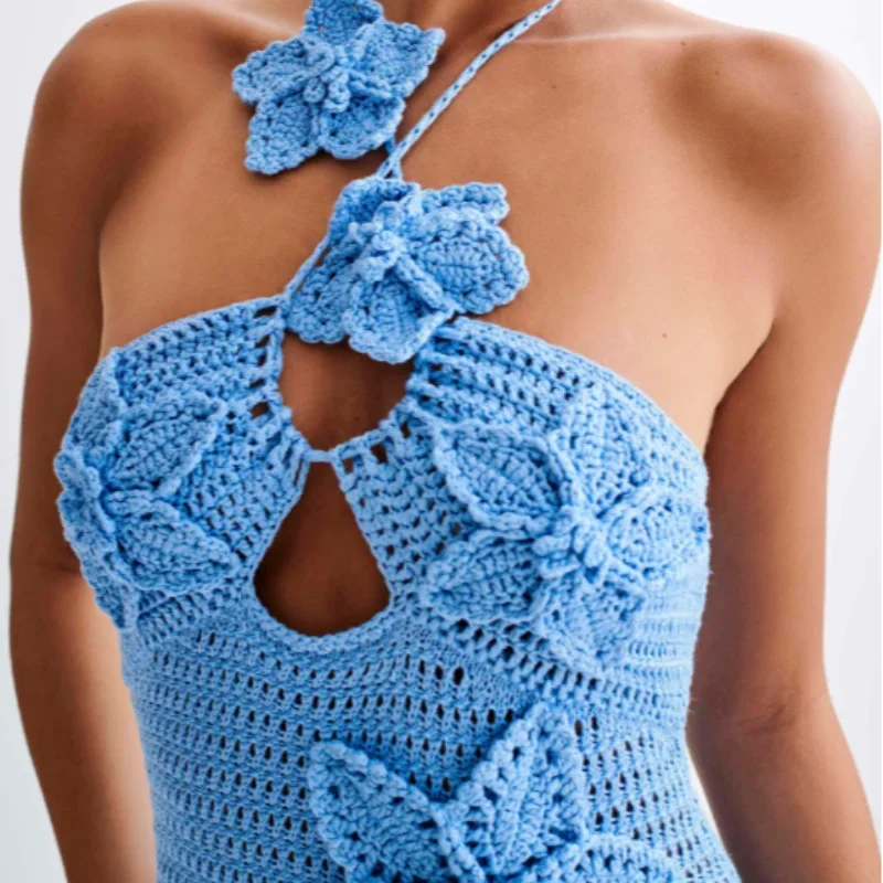 Levoire | Robe Maxi Dos Nu Au Crochet