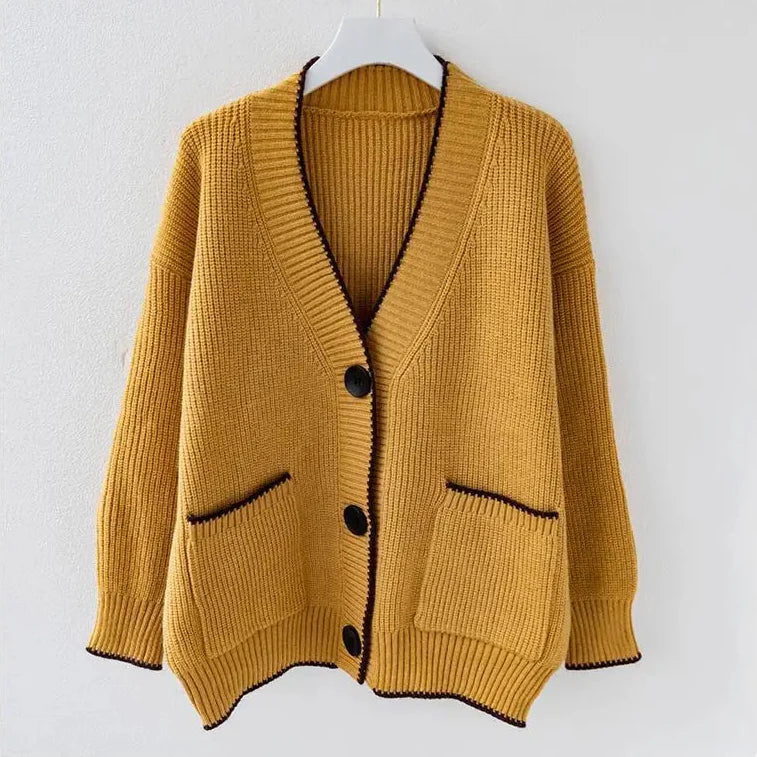 Levoire | Stylé, Grande Taille Cardigan Jaune