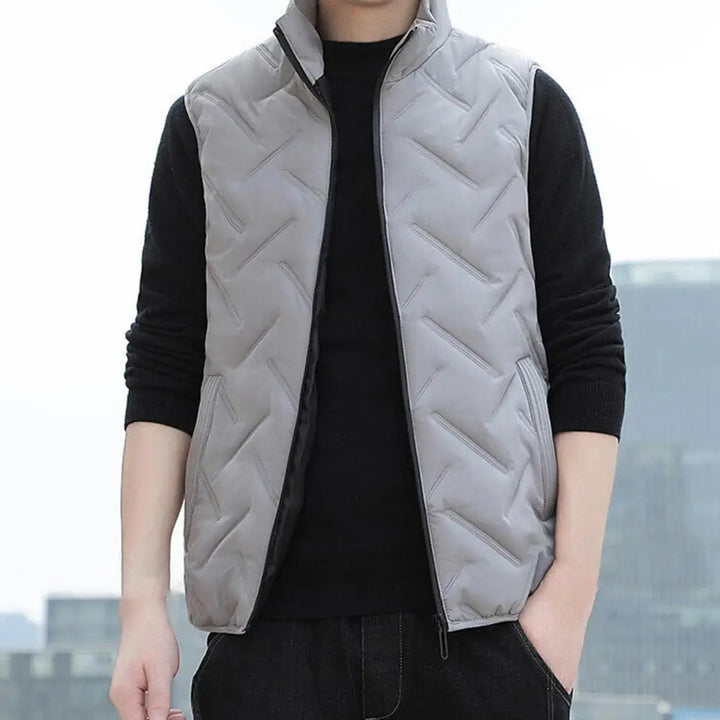 Levoire | Style Décontracté Élégant Gilet Pour Hommes Gris clair