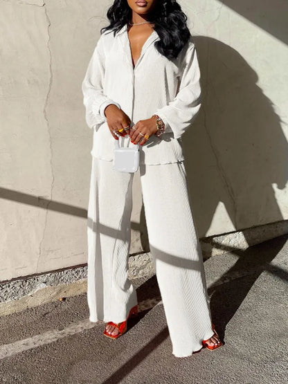 Levoire | Ensemble Décontracté 2 Pièces Pour Femmes Blanc