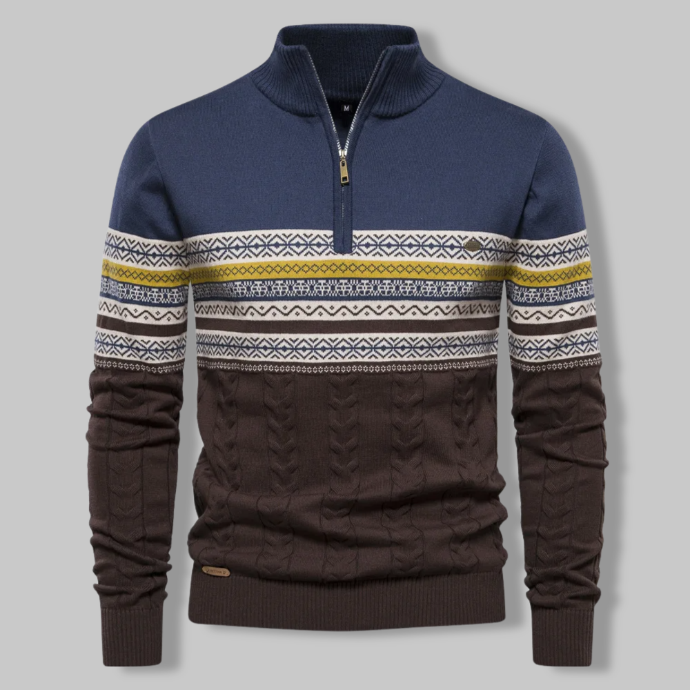 Levoire | Alpina Zippé Tricot Bleu