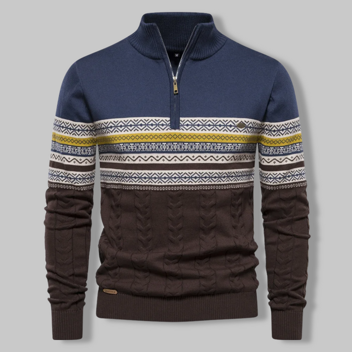 Levoire | Alpina Zippé Tricot Bleu