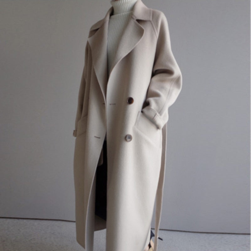 Levoire | Manteau En Laine Pour Femmes Avec Élégance Beige