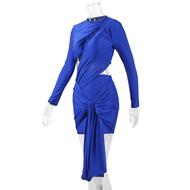 Levoire | Robe Minime Froncée Bleue