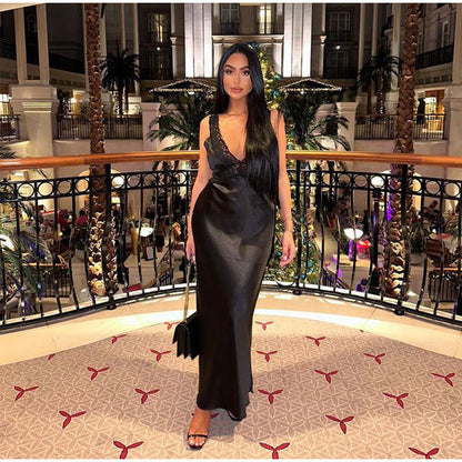 Levoire | Robe Maxi Profonde En V Sans Bretelles