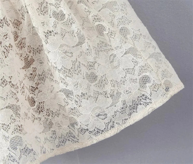 Levoire | Robe Mini En Dentelle De Récolte De Vin
