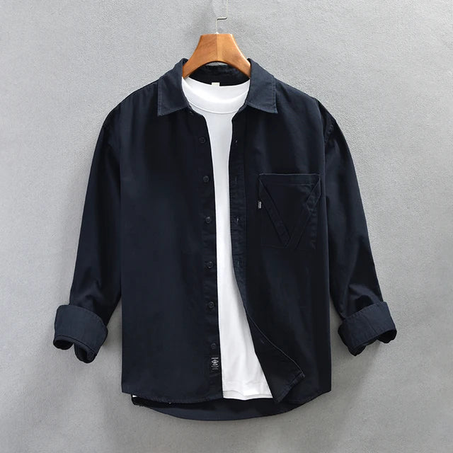 Levoire | Chemise Cargo Decontracte Hommes Bleu foncé