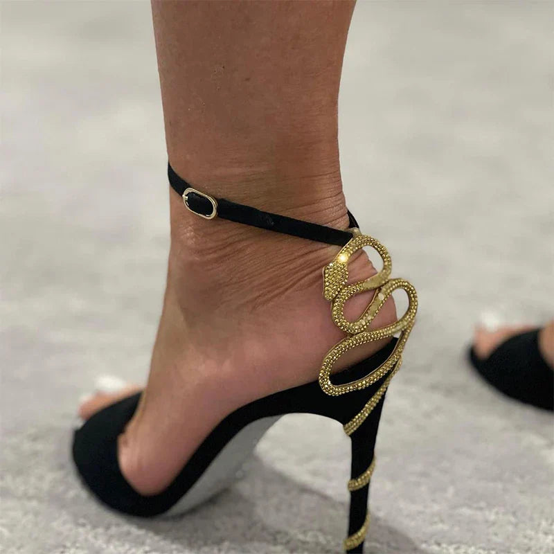 Levoire | Serpentine Talons Stiletto Noirs