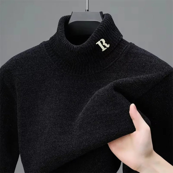 Levoire | Pull Tricoté Pour Homme Avec Broderie Noir