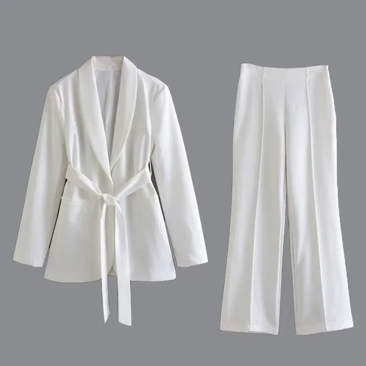 Levoire | Blazer Set Avec Pantalon Paquet blanc