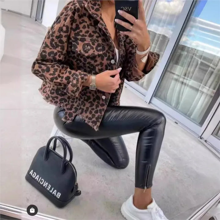 Levoire | Veste En Jean À Motif Léopard