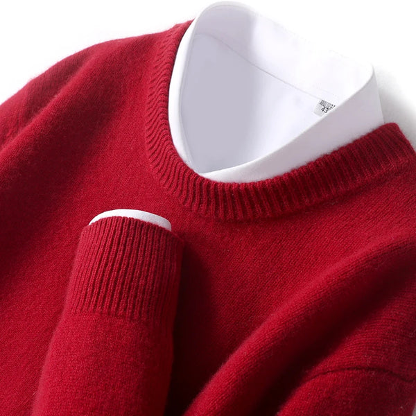 Levoire | Pull Homme Avec Un Design De Col Double Contemporain, Idéal Pour Les Occasions Décontractées Et Formelles Rot