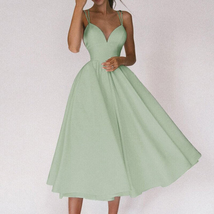 Levoire | Fluide V Décolleté Robe Vert