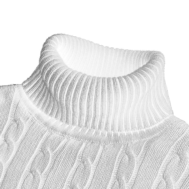 Levoire | Pull À Col Roulé Décontracté Avec Un Joli Motif Blanc