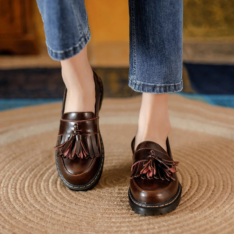 Levoire | Premium Cuir Oxford Bureau Femme Élégants Loafers