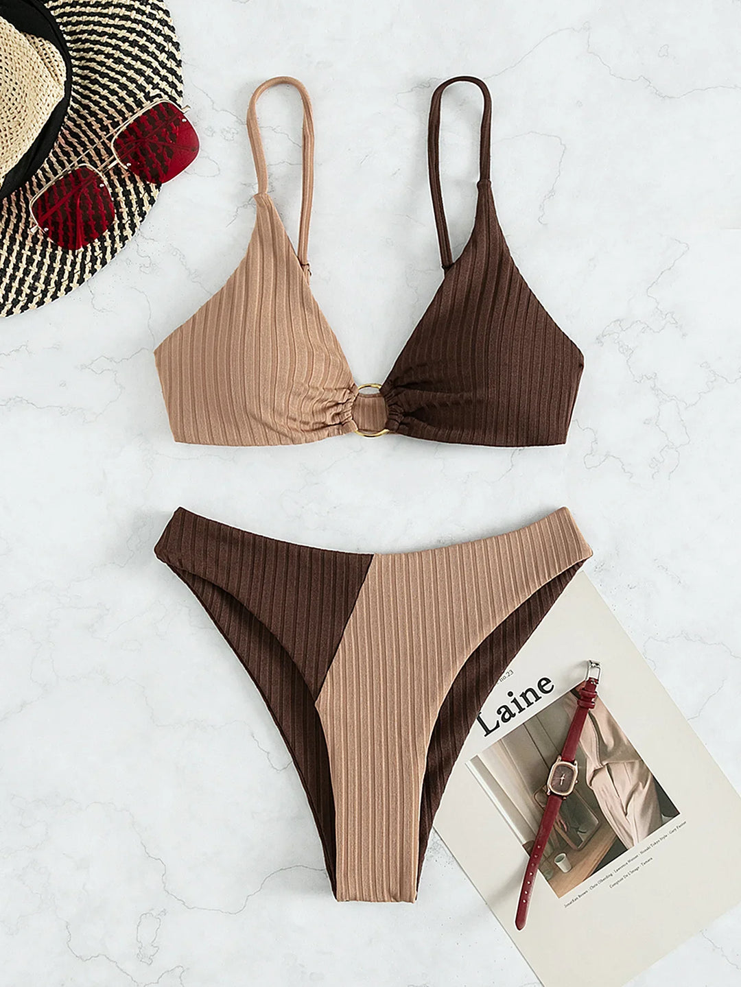 Levoire | Maillot De Bain Réversible Braun