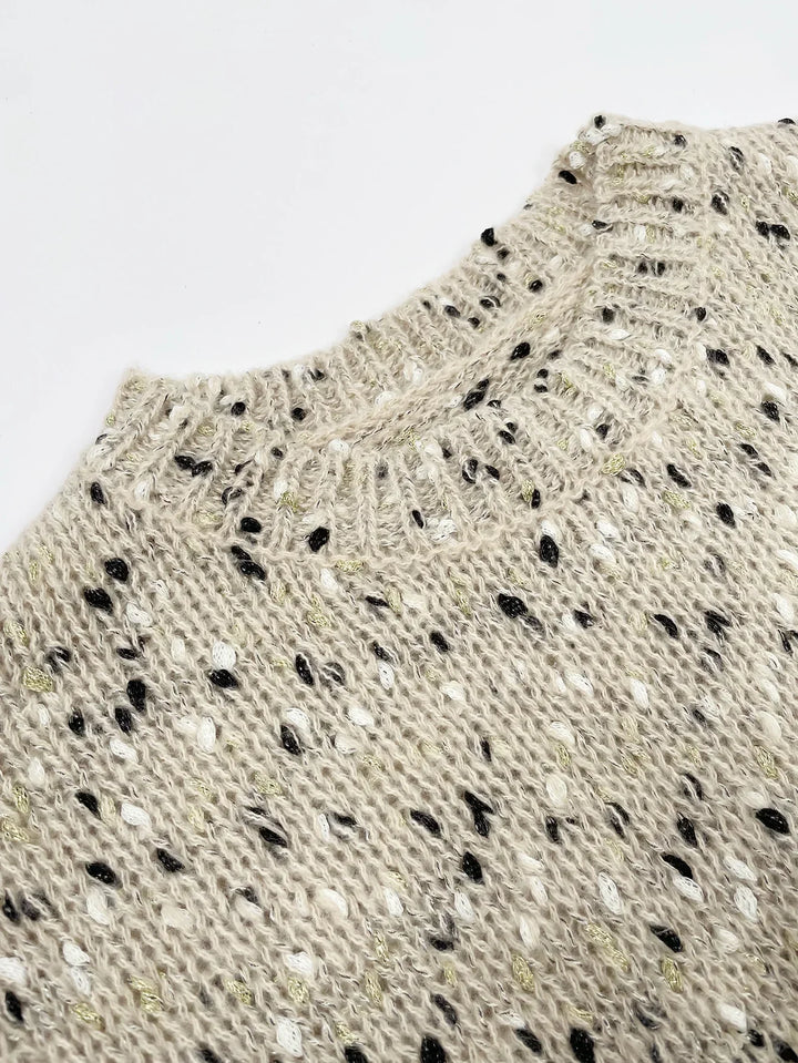 Levoire | Pull Confort Ouvert En Tricot Avec Col Rond